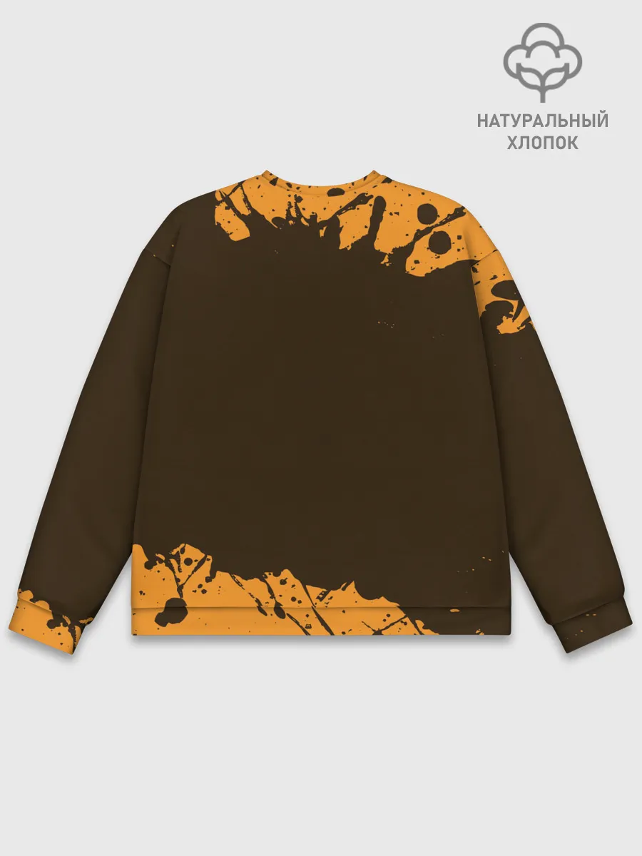 Мужской свитшот базовый / КОТ - FLUFF OFF / Отвали