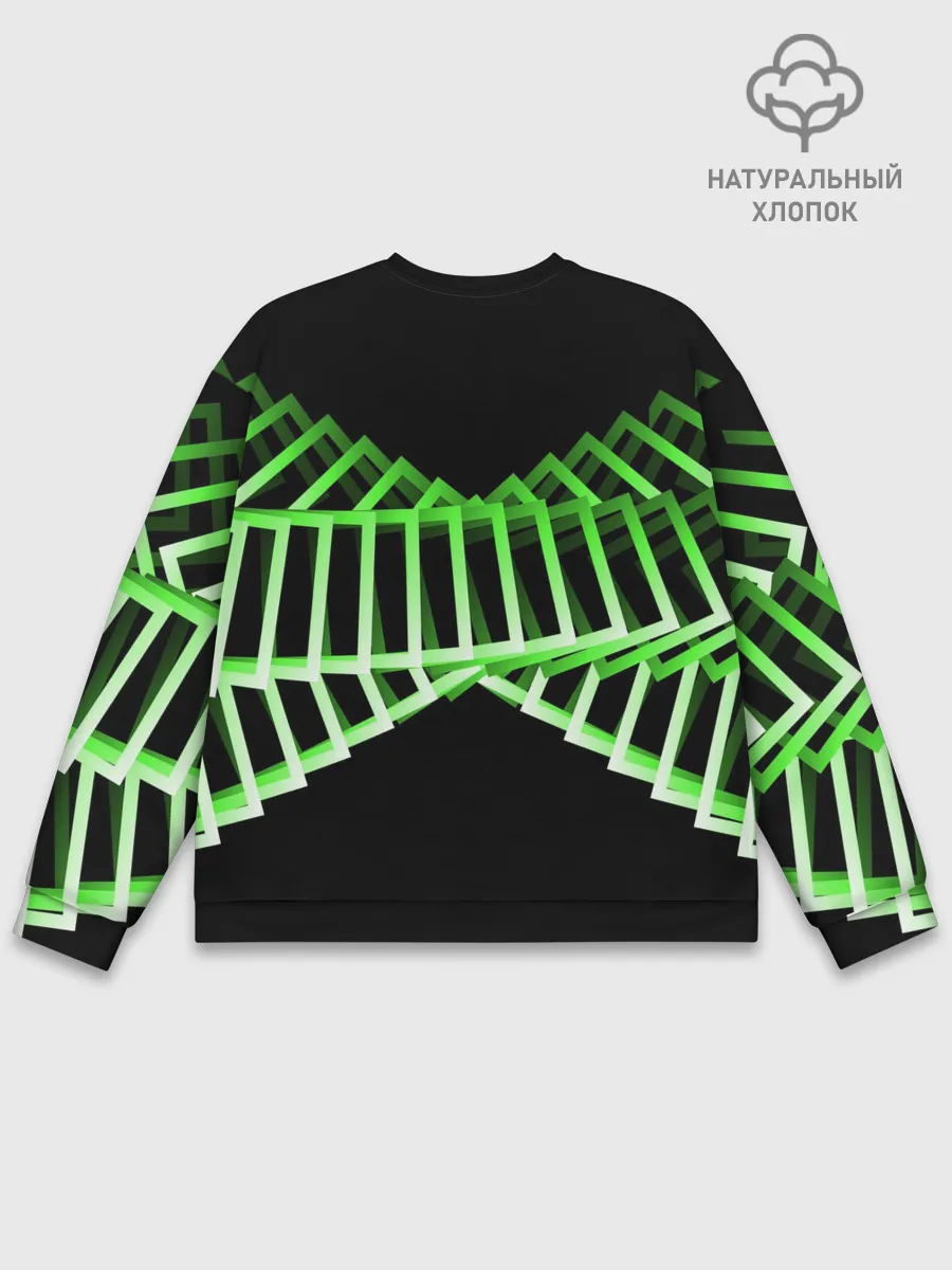 Мужской свитшот базовый / Неоновые квадраты