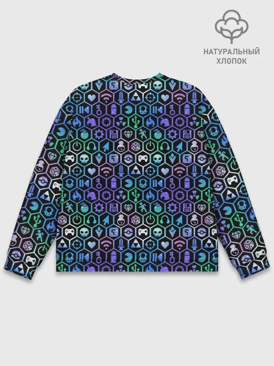 Мужской свитшот базовый / ГЕЙМЕРСКИЙ НЕОН