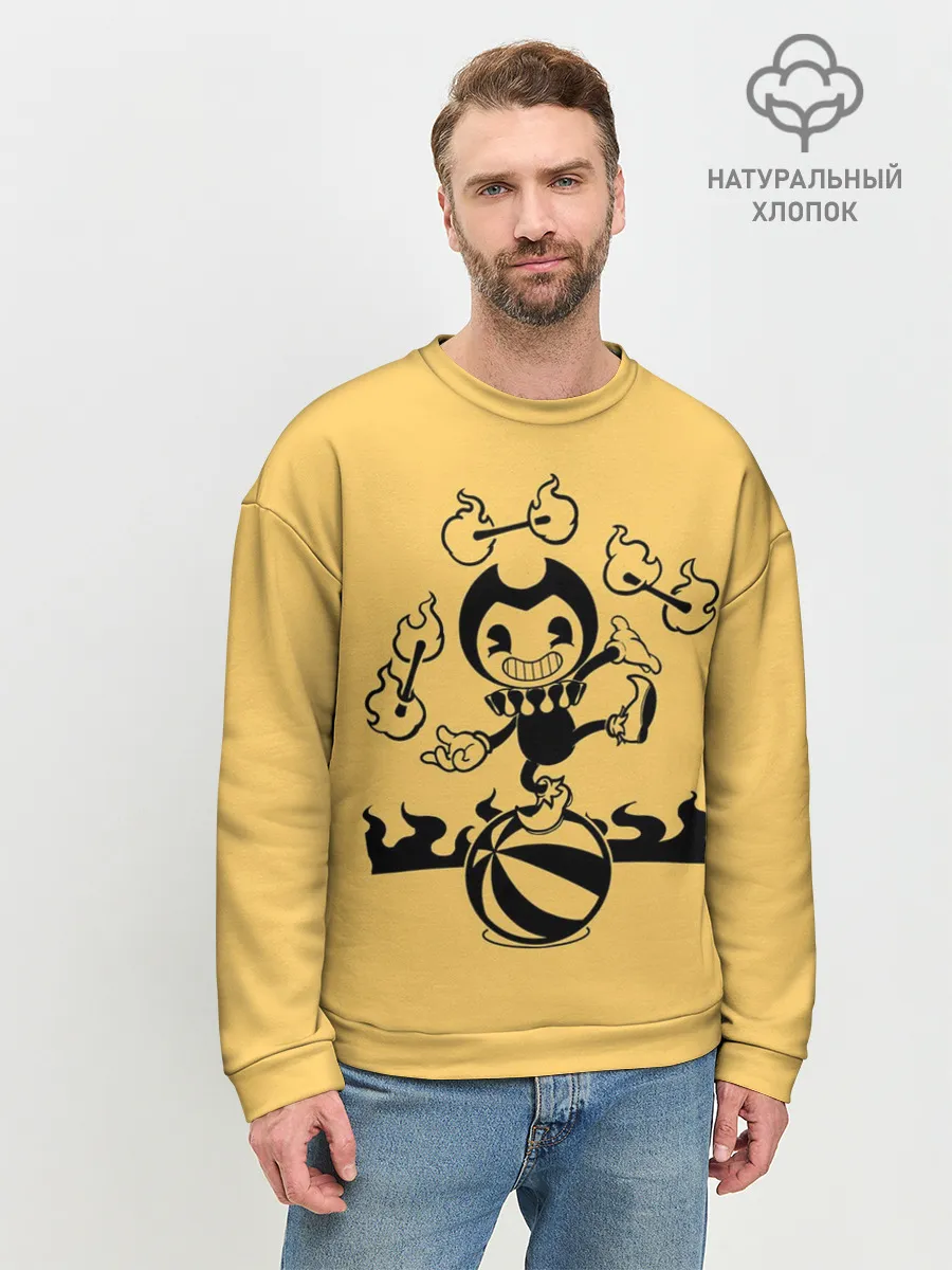 Мужской свитшот базовый / Bendy And The Ink Machine