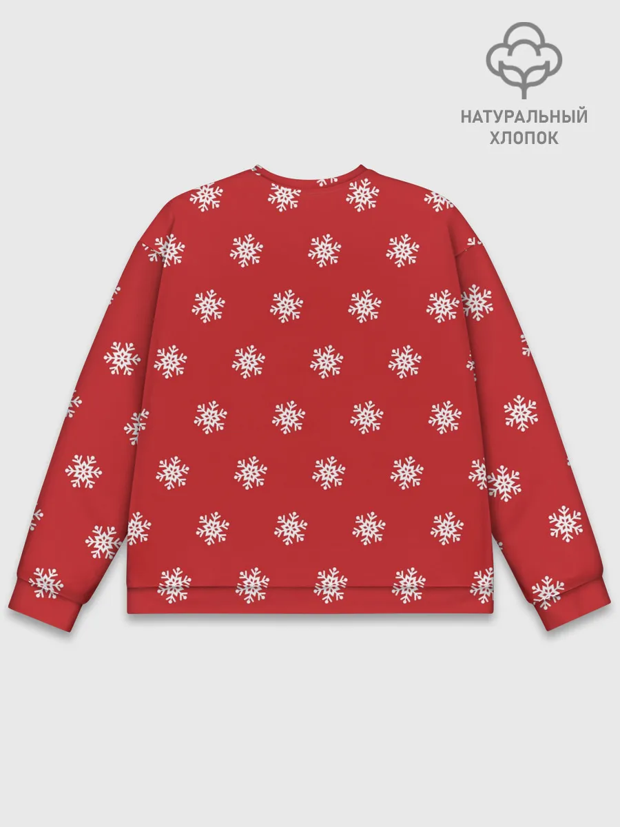 Мужской свитшот базовый / Снежинки