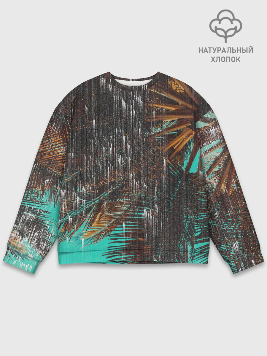 Мужской свитшот базовый / Palm glitch art