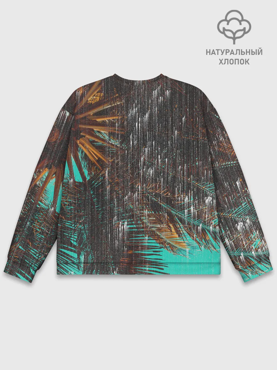Мужской свитшот базовый / Palm glitch art