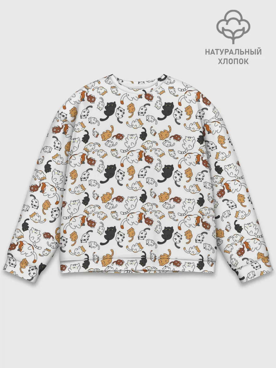 Мужской свитшот базовый / КОТИКИ