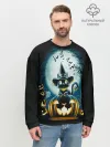 Мужской свитшот базовый / Хэллоуин Кот