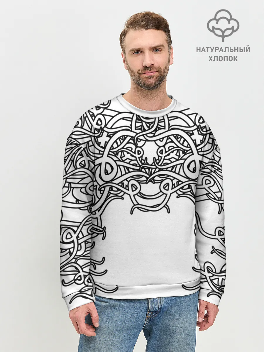 Мужской свитшот базовый / Фэнтези мотылёк