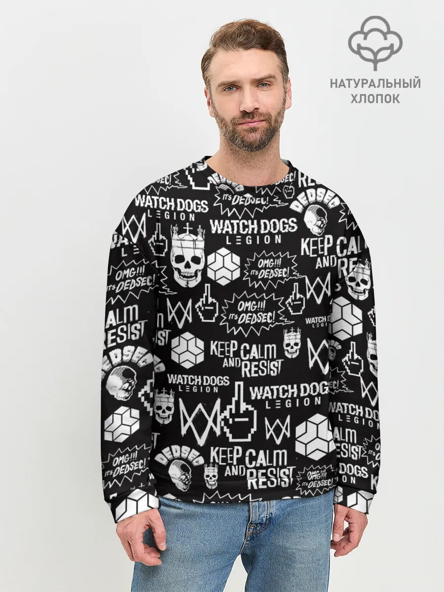 Мужской свитшот базовый / WATCH DOGS LEGION
