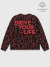 Мужской свитшот базовый / drive your live red