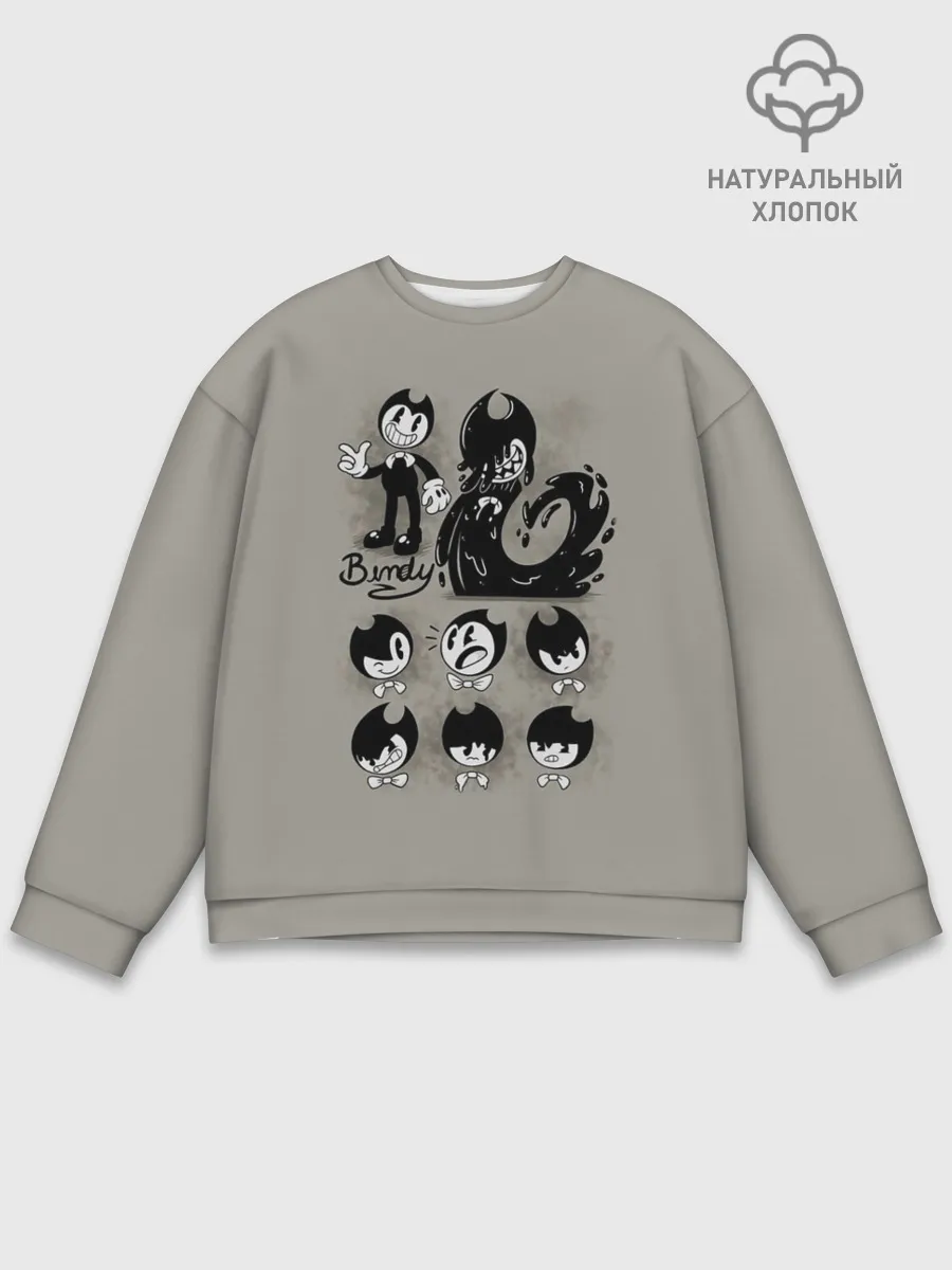 Мужской свитшот базовый / Bendy And The Ink Machine