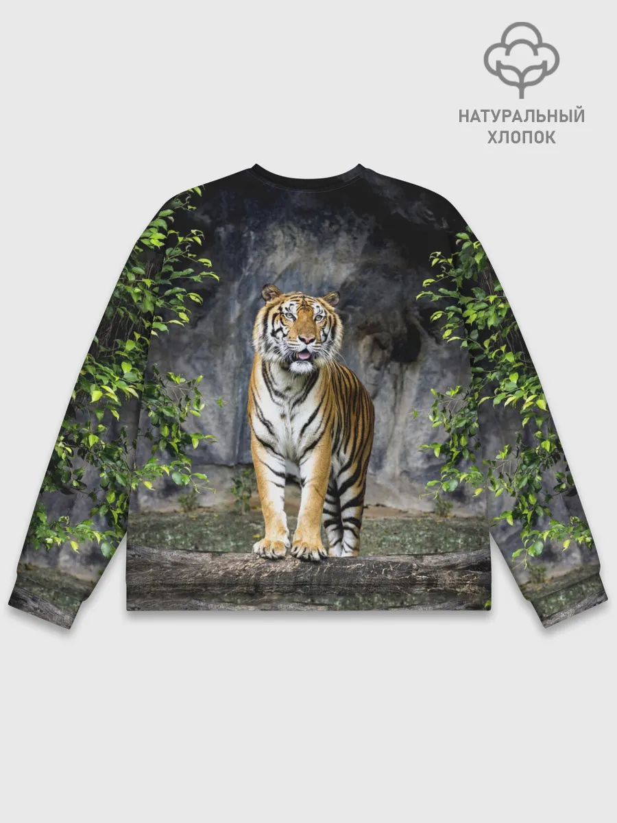 Мужской свитшот базовый / ТИГР В ЛЕСУ