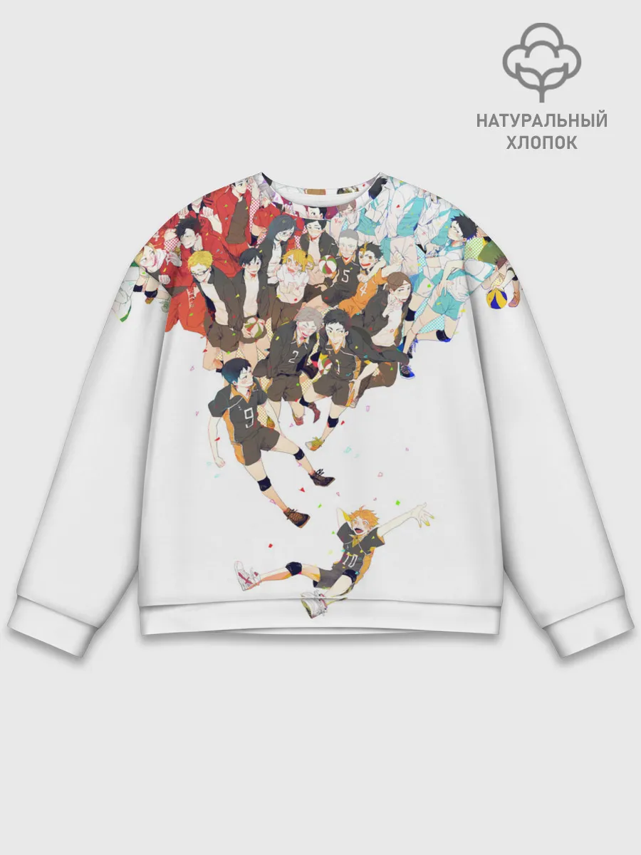 Мужской свитшот базовый / Все герои Haikyuu