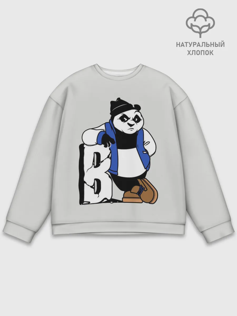 Мужской свитшот базовый / Серьёзная Панда