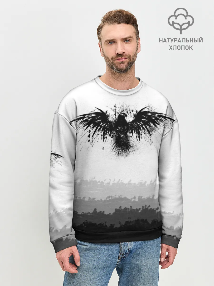 Мужской свитшот базовый / ЧЁРНЫЙ ВОРОН