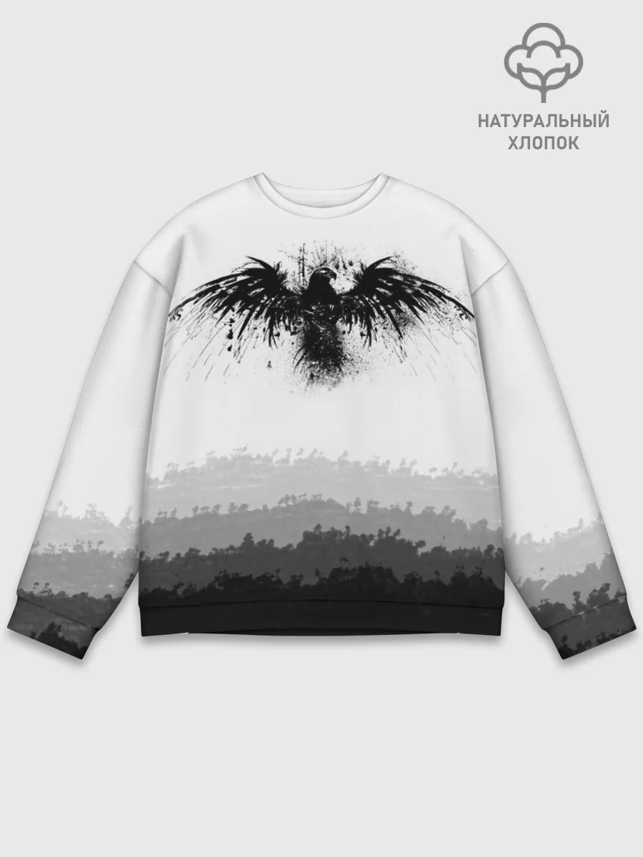 Мужской свитшот базовый / ЧЁРНЫЙ ВОРОН