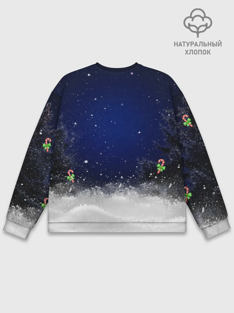 Мужской свитшот базовый / Новогодний Кот