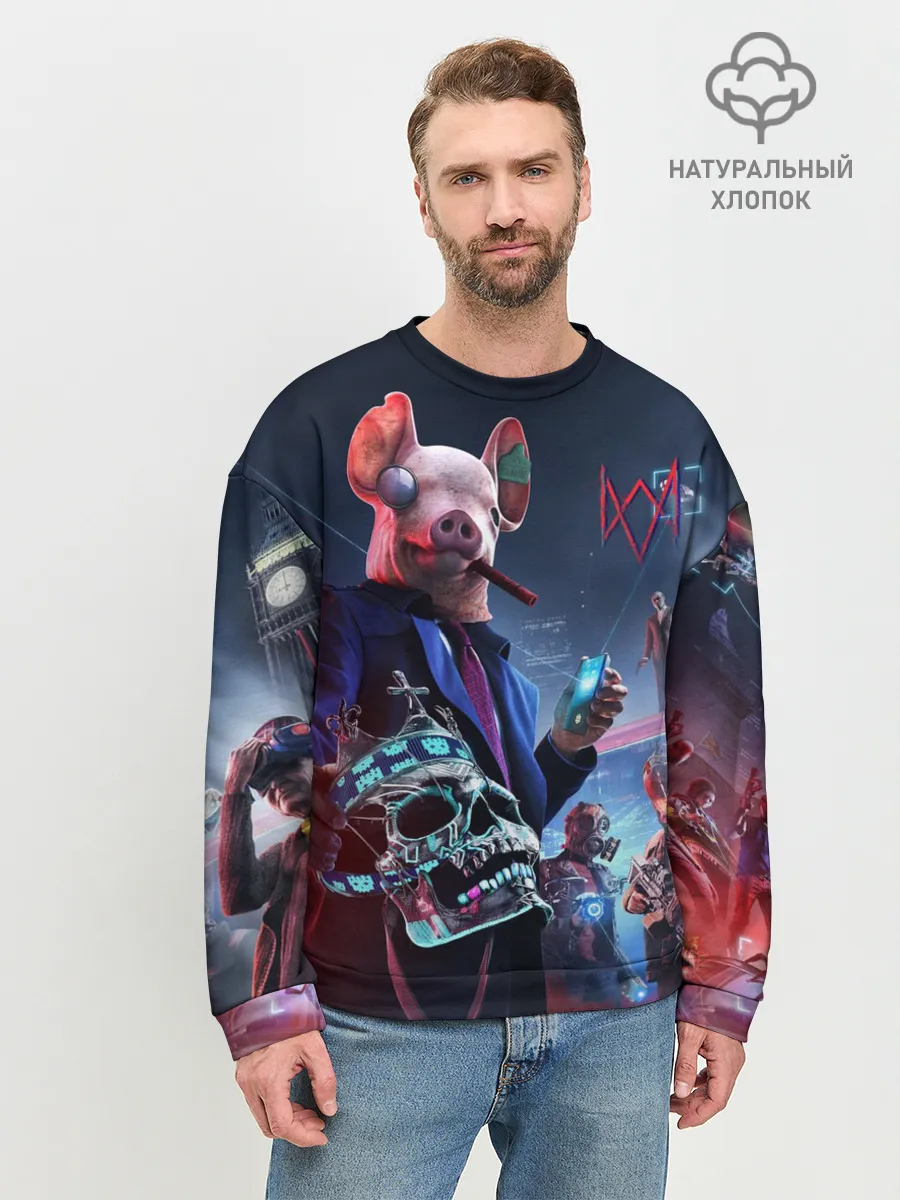 Мужской свитшот базовый / Watch Dogs | Legion