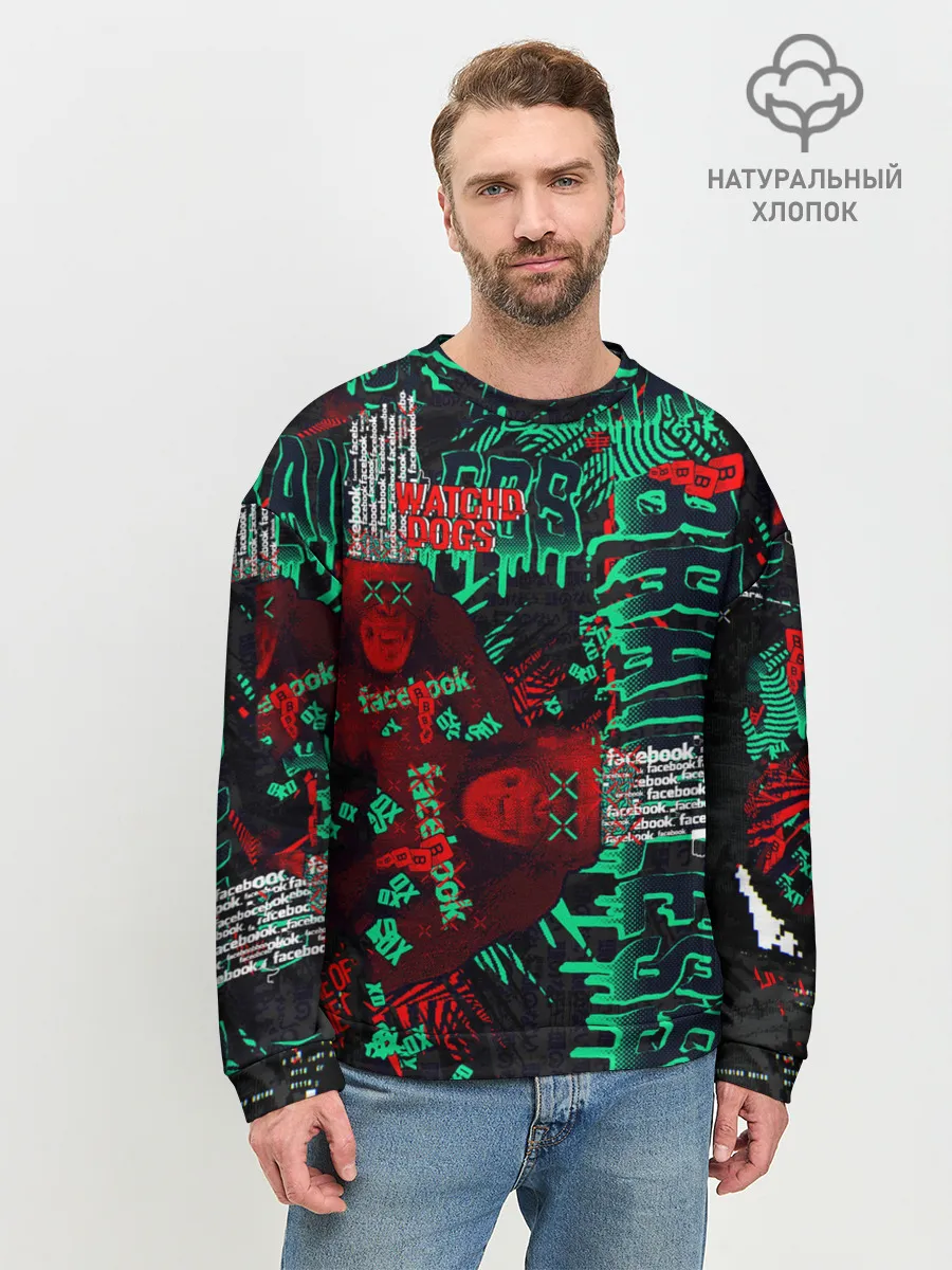 Мужской свитшот базовый / Watch Dogs: Legion