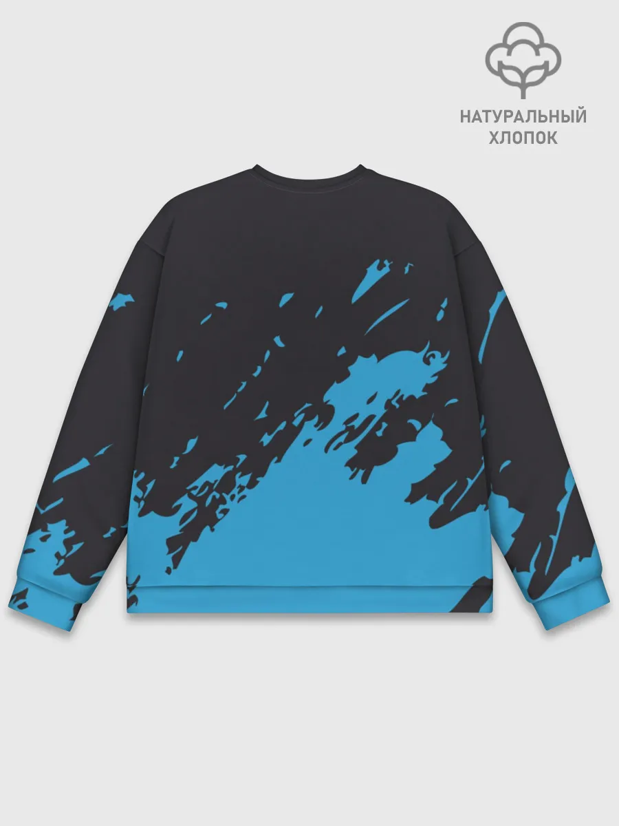 Мужской свитшот базовый / One Piece синий всплеск