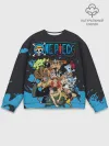Мужской свитшот базовый / One Piece синий всплеск