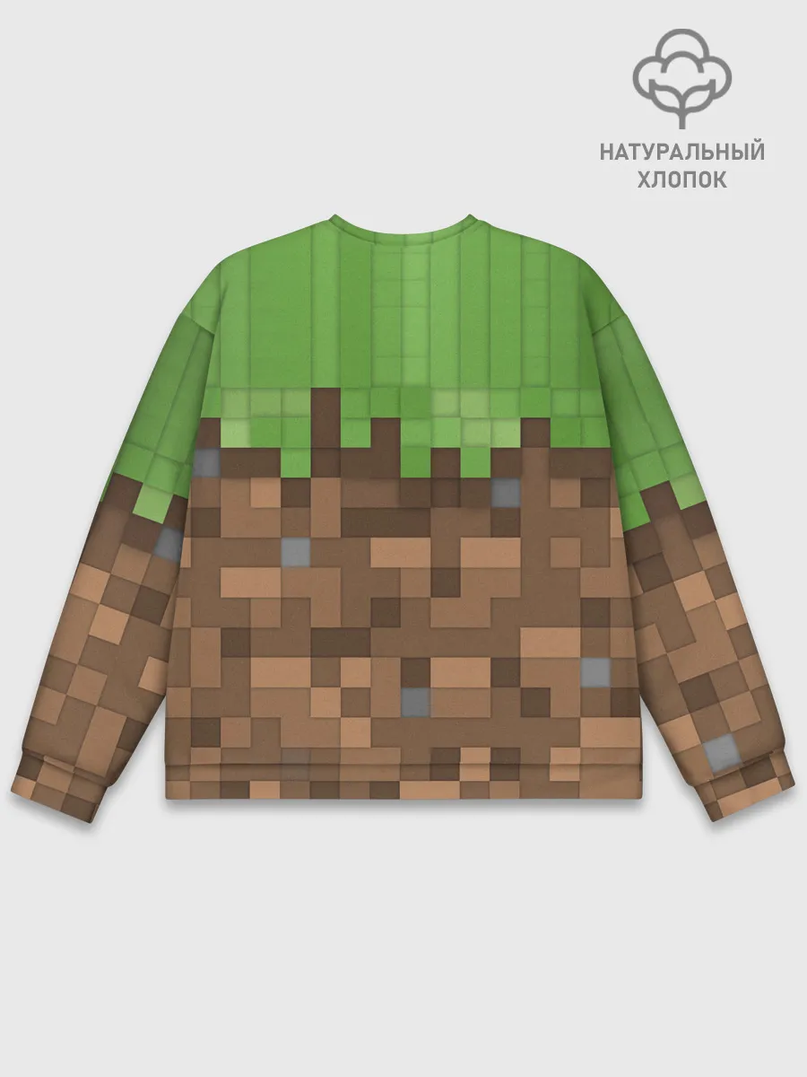 Мужской свитшот базовый / MineCraft | Крипер