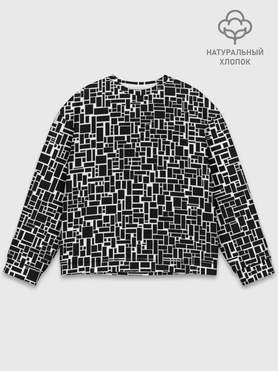 Мужской свитшот базовый / Геометрия ЧБ.Black & white