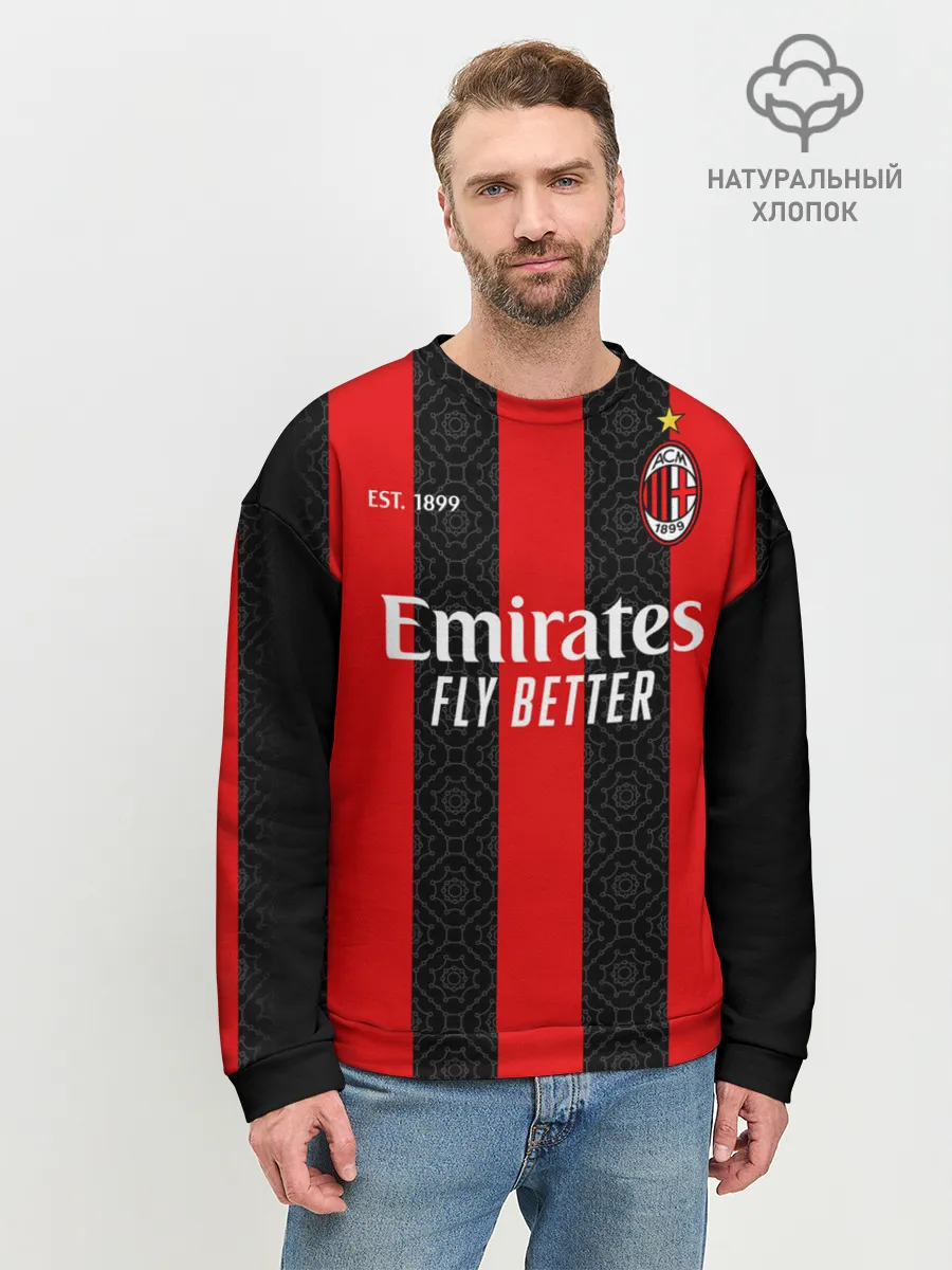 Мужской свитшот базовый / AC MILAN 20/21 - ДОМАШНЯЯ