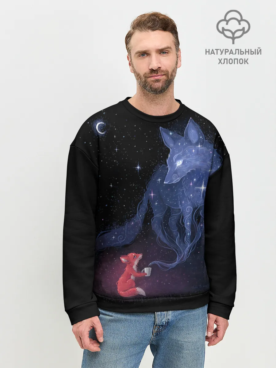 Мужской свитшот базовый / Лиса и ее дух