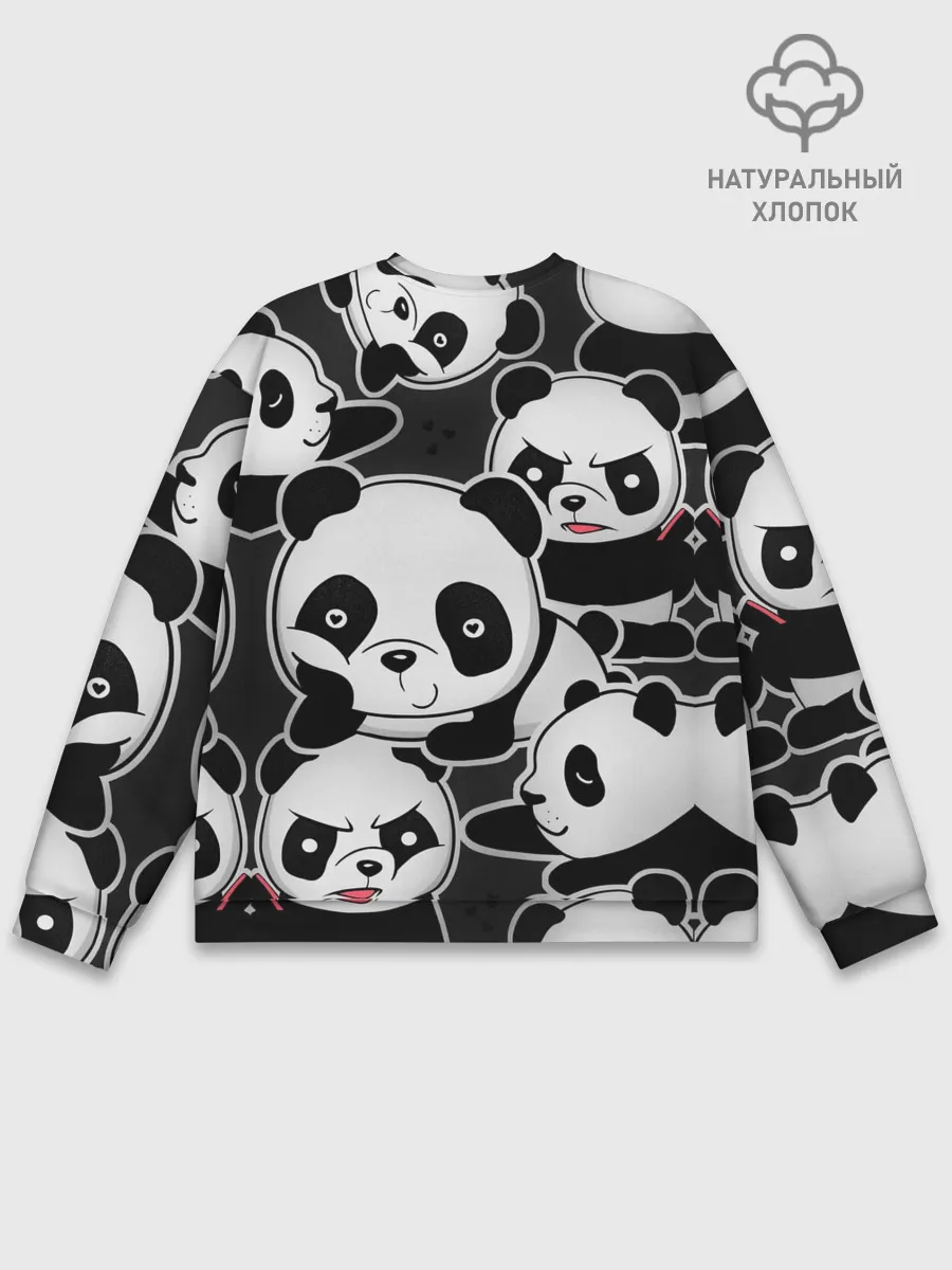 Мужской свитшот базовый / Смешные панды