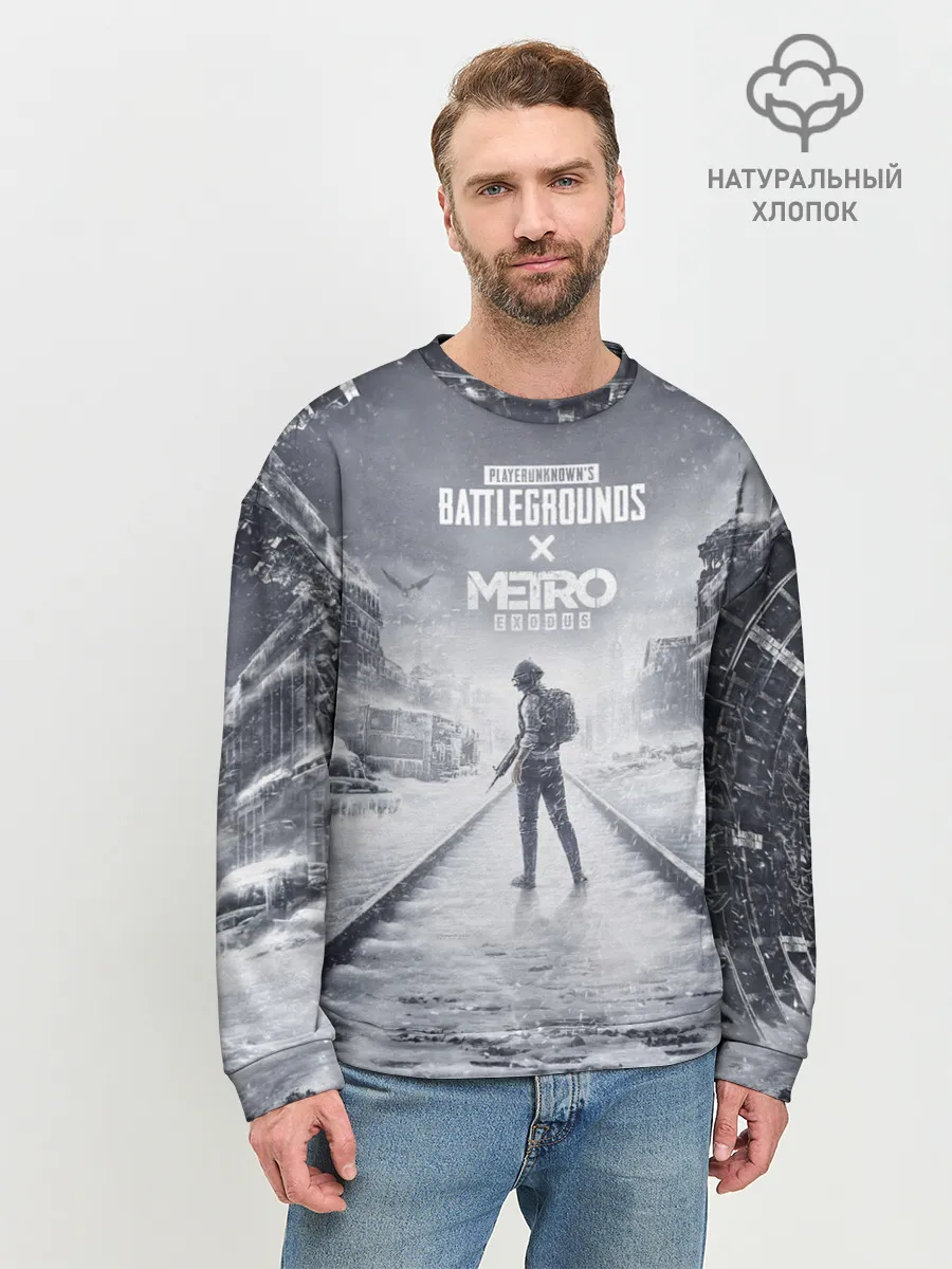 Мужской свитшот базовый / PUBG x METRO Exodus