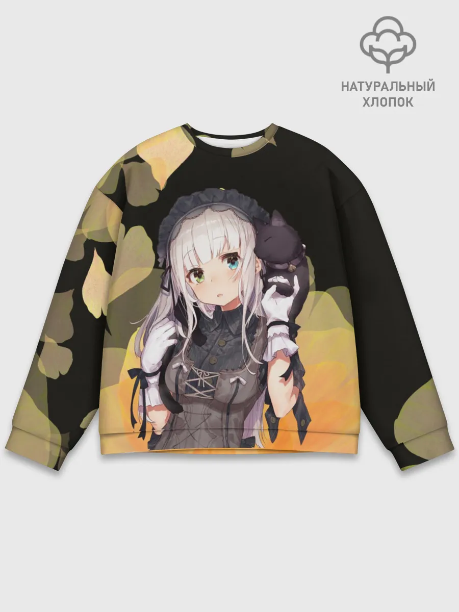 Мужской свитшот базовый / Аниме девушка в интересном наряде
