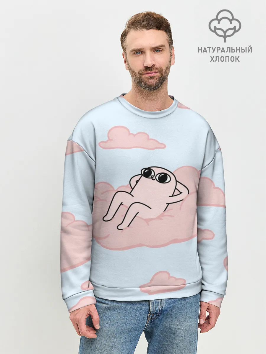 Мужской свитшот базовый / мем