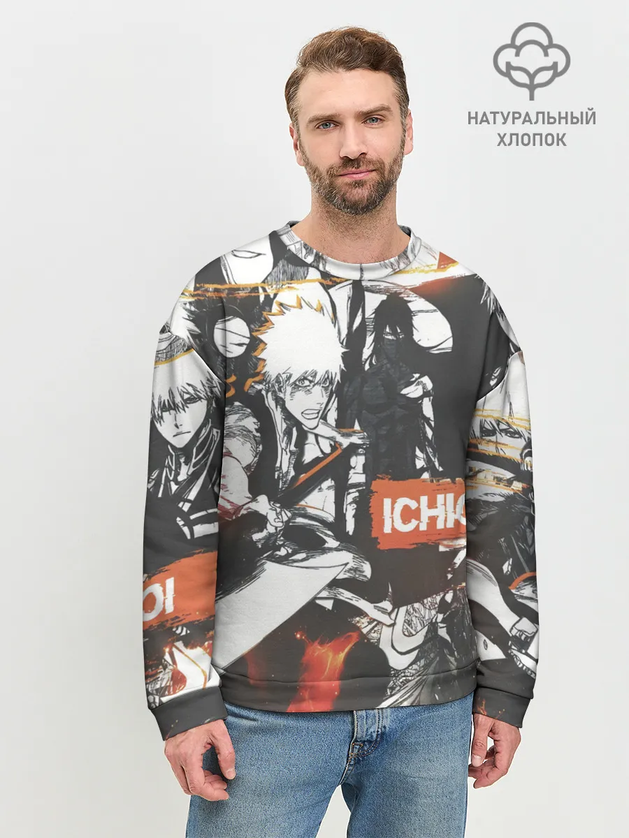 Мужской свитшот базовый / Bleach Блич Ичиго Курасаки