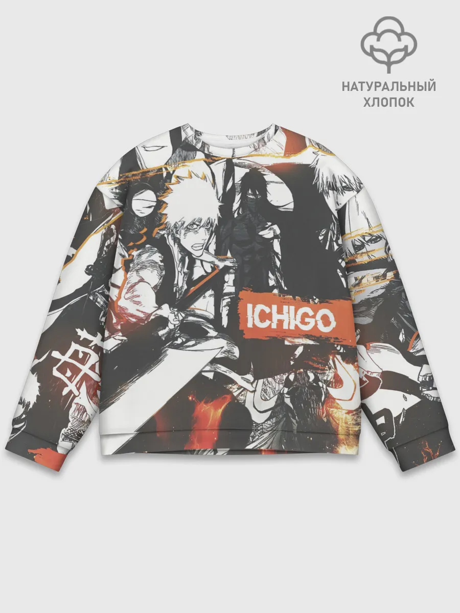 Мужской свитшот базовый / Bleach Блич Ичиго Курасаки