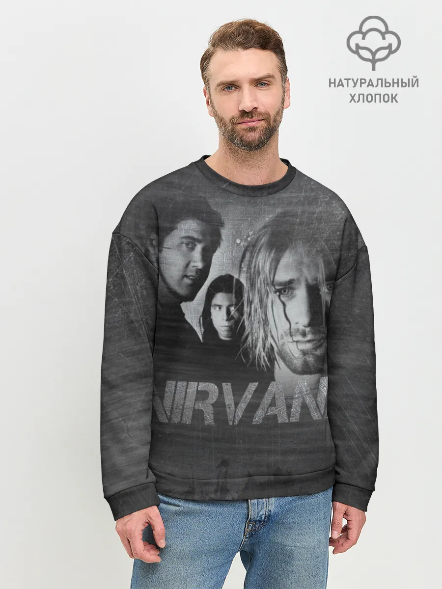 Мужской свитшот базовый / Нирвана