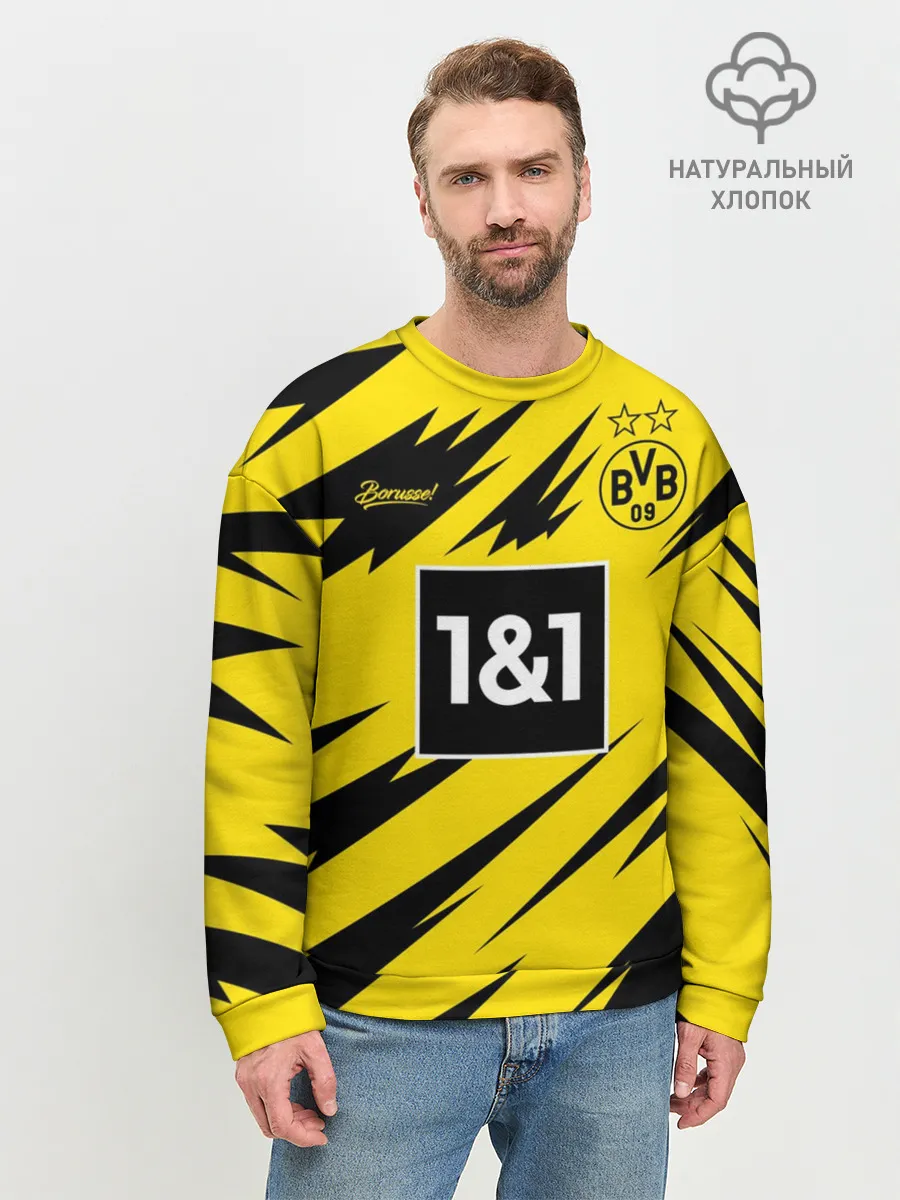 Мужской свитшот базовый / BORUSSIA домашняя сезон 20/21