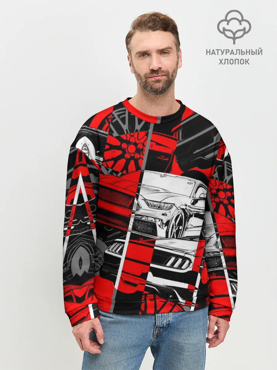 Мужской свитшот базовый / Автомобили
