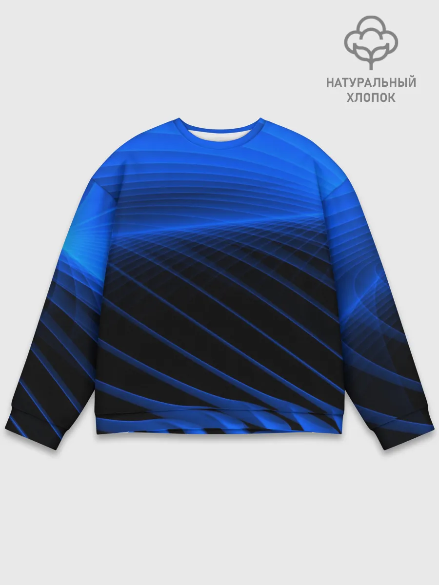 Мужской свитшот базовый / Неоновые лучи