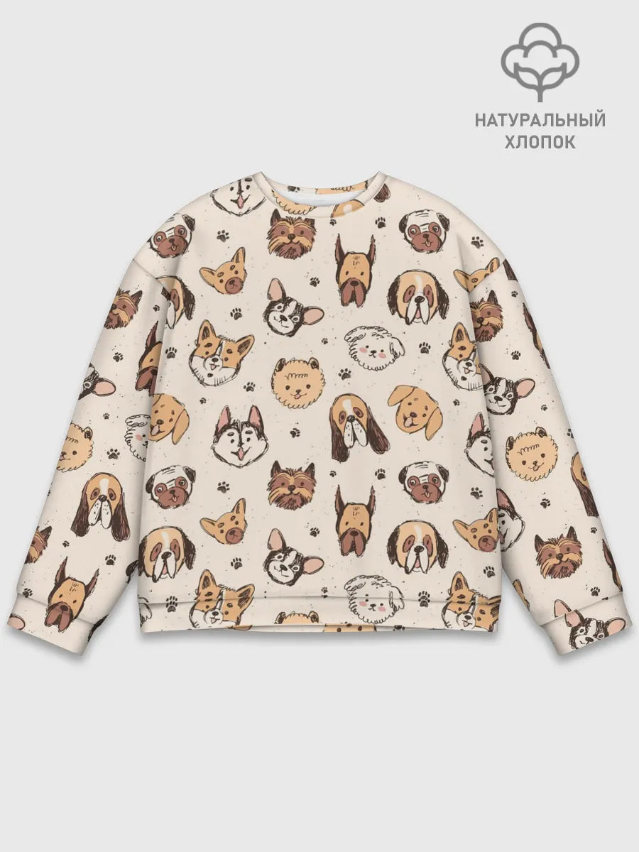Мужской свитшот базовый / Хипстерские собачки