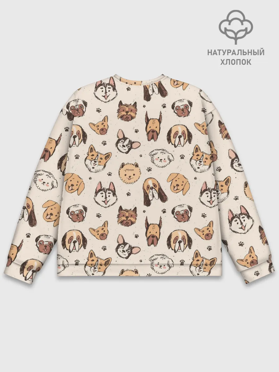 Мужской свитшот базовый / Хипстерские собачки