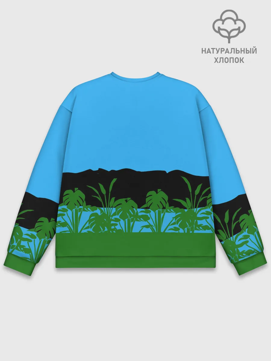 Мужской свитшот базовый / Тихиро гуляет с Каонаси