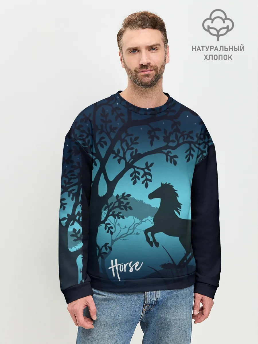 Мужской свитшот базовый / Конь