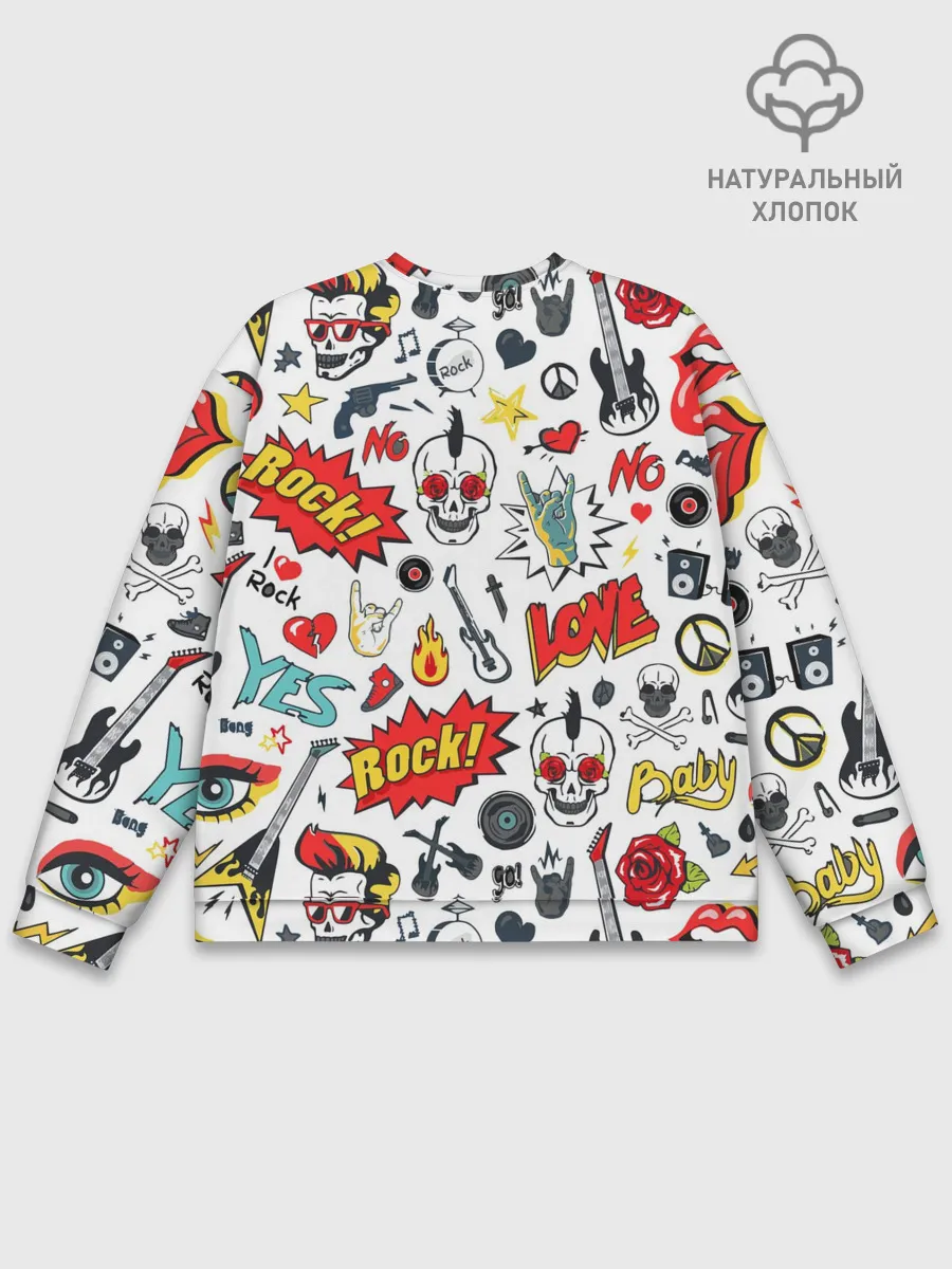 Мужской свитшот базовый / Я ЛЮБЛЮ РОК