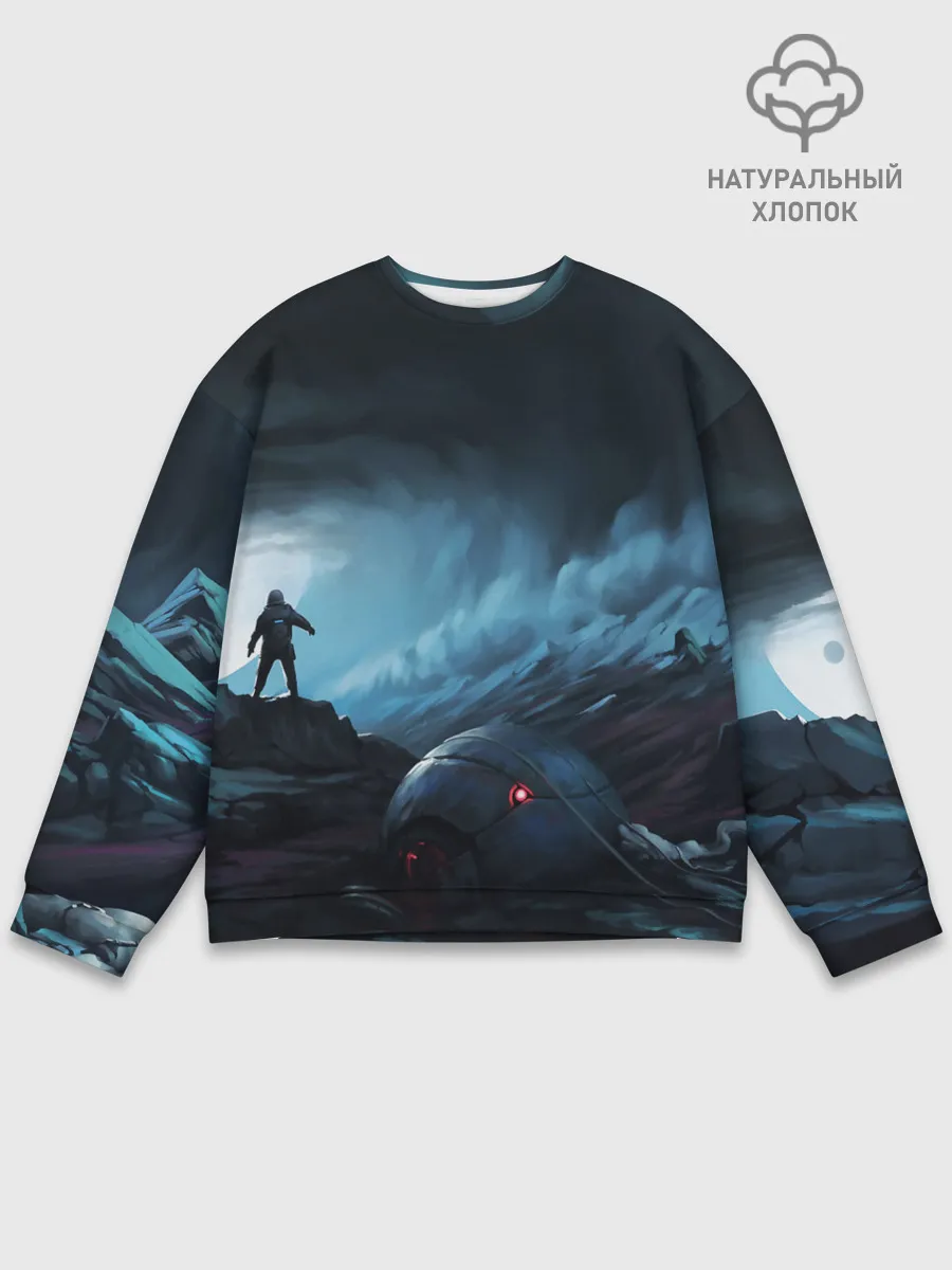 Мужской свитшот базовый / Космонавт