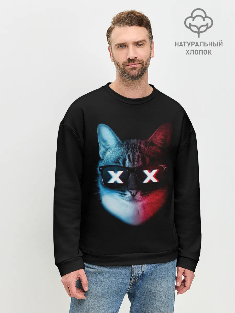 Мужской свитшот базовый / Кот XX