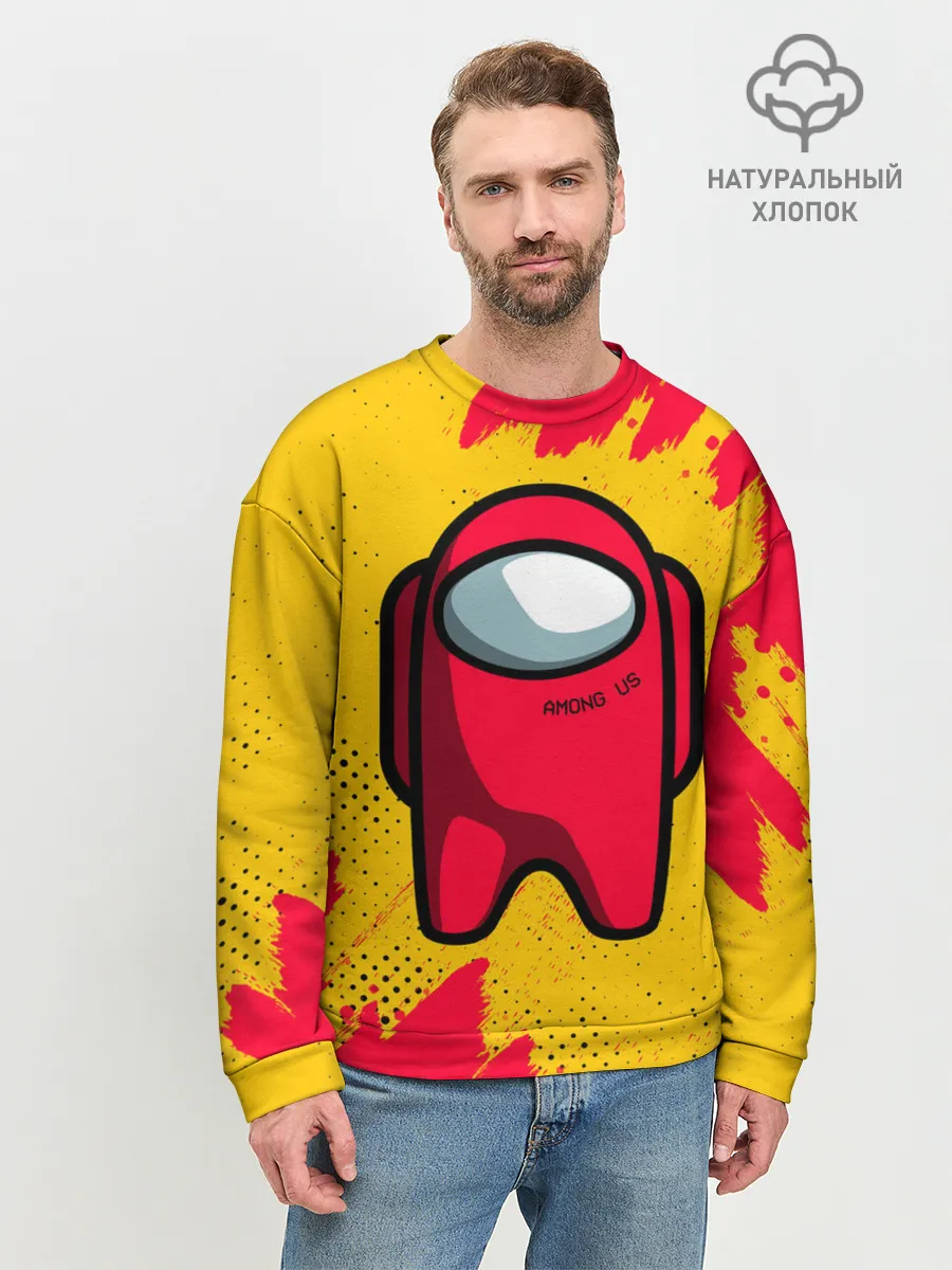 Мужской свитшот базовый / AMONG US - КРАСНЫЙ