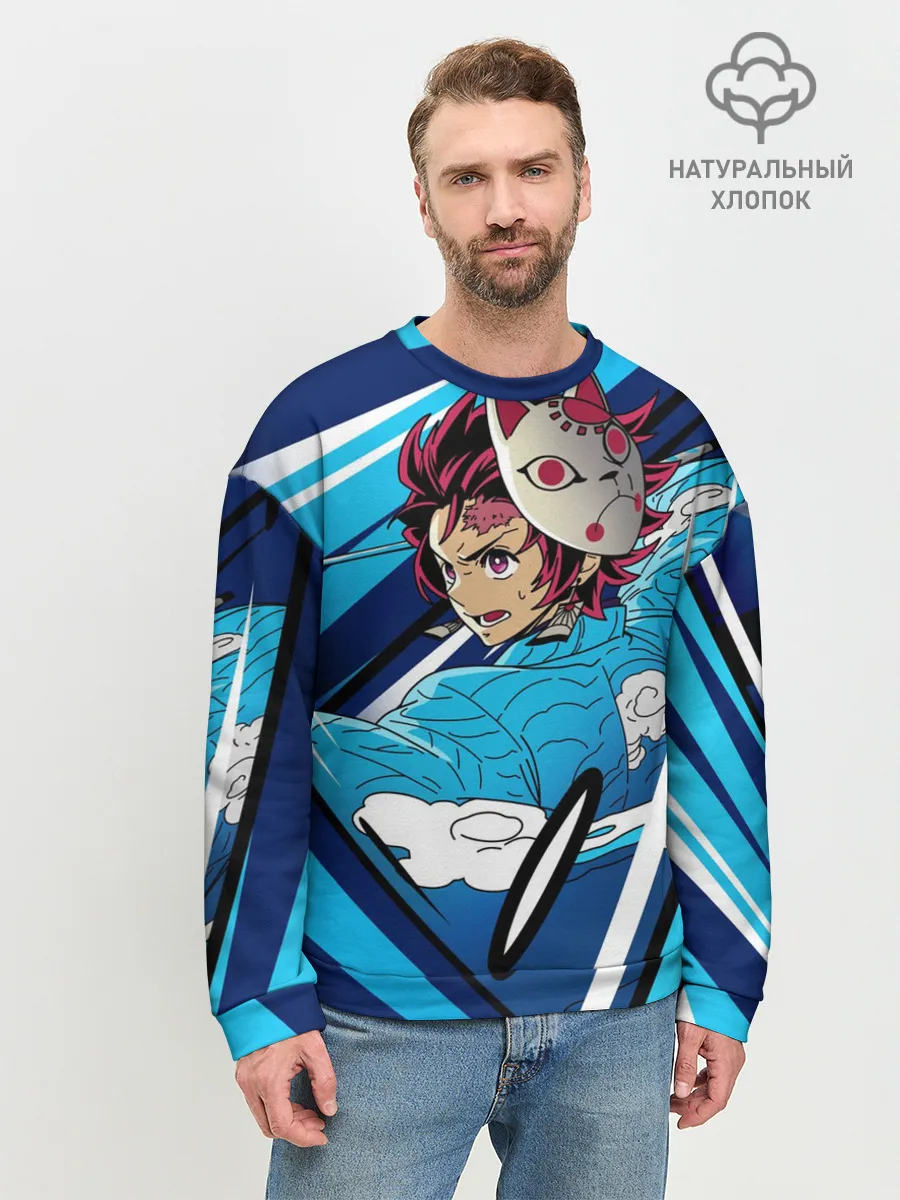 Мужской свитшот базовый / Клинок рассекающий демонов