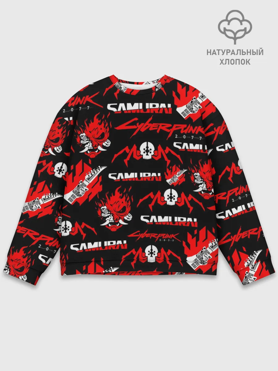 Мужской свитшот базовый / CYBERPUNK 2077 SAMURAI
