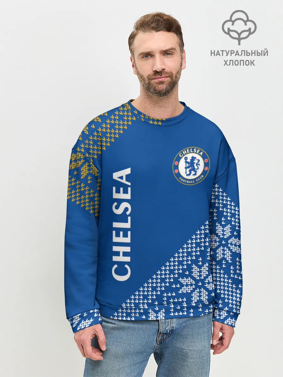 Мужской свитшот базовый / CHELSEA F.C. - Новый Год