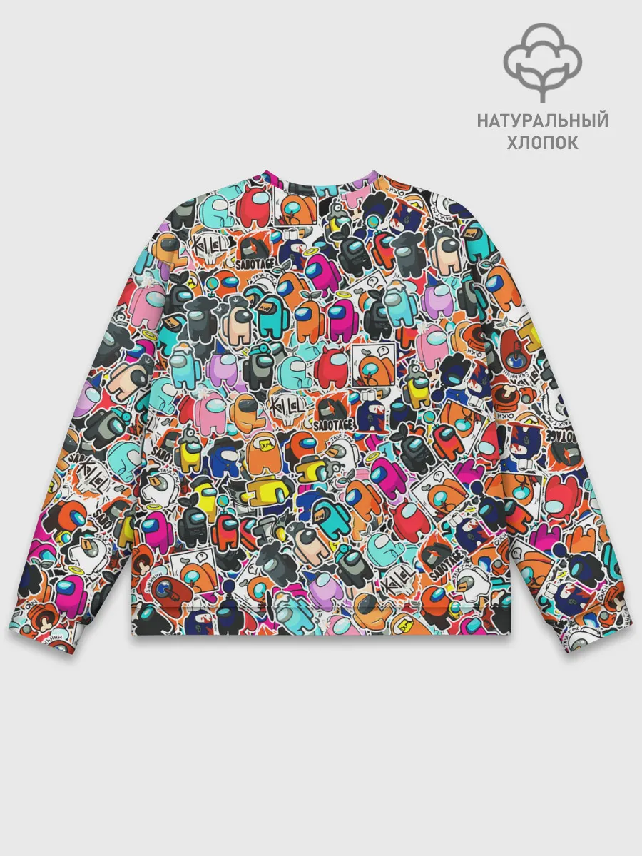 Мужской свитшот базовый / Among Us sticker bombing