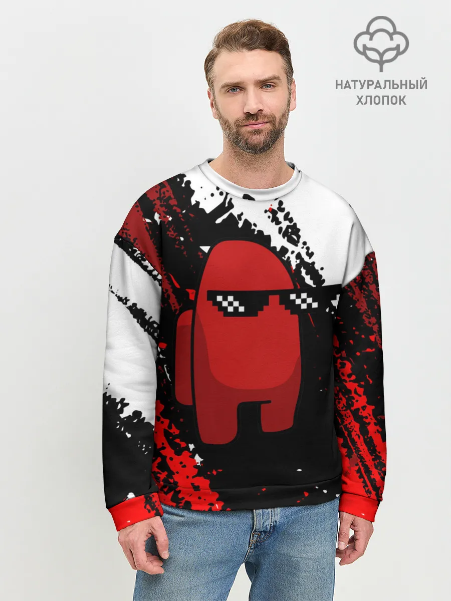 Мужской свитшот базовый / Among Us Sus Life Imposter.